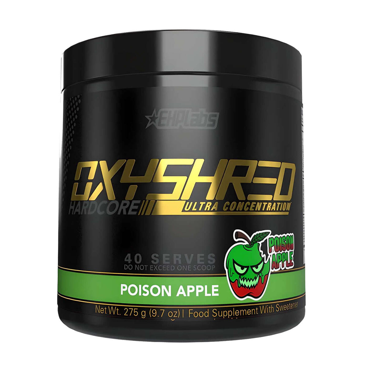 EHP Labs OxyShred Hardcore Size: 40 Svgs Flavour: Poison Apple