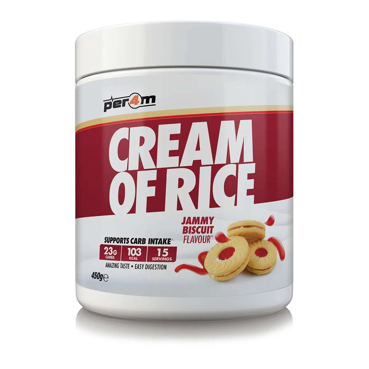 Per4m Cream Of Rice Size: 450g Flavour: Jammy Biscuit