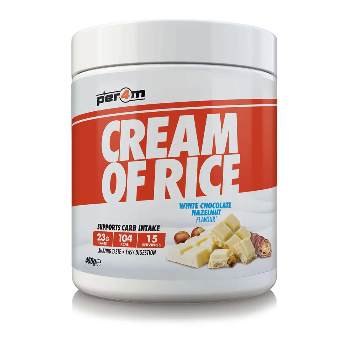 Per4m Cream Of Rice Size: 450g Flavour: White Chocolate Hazelnut