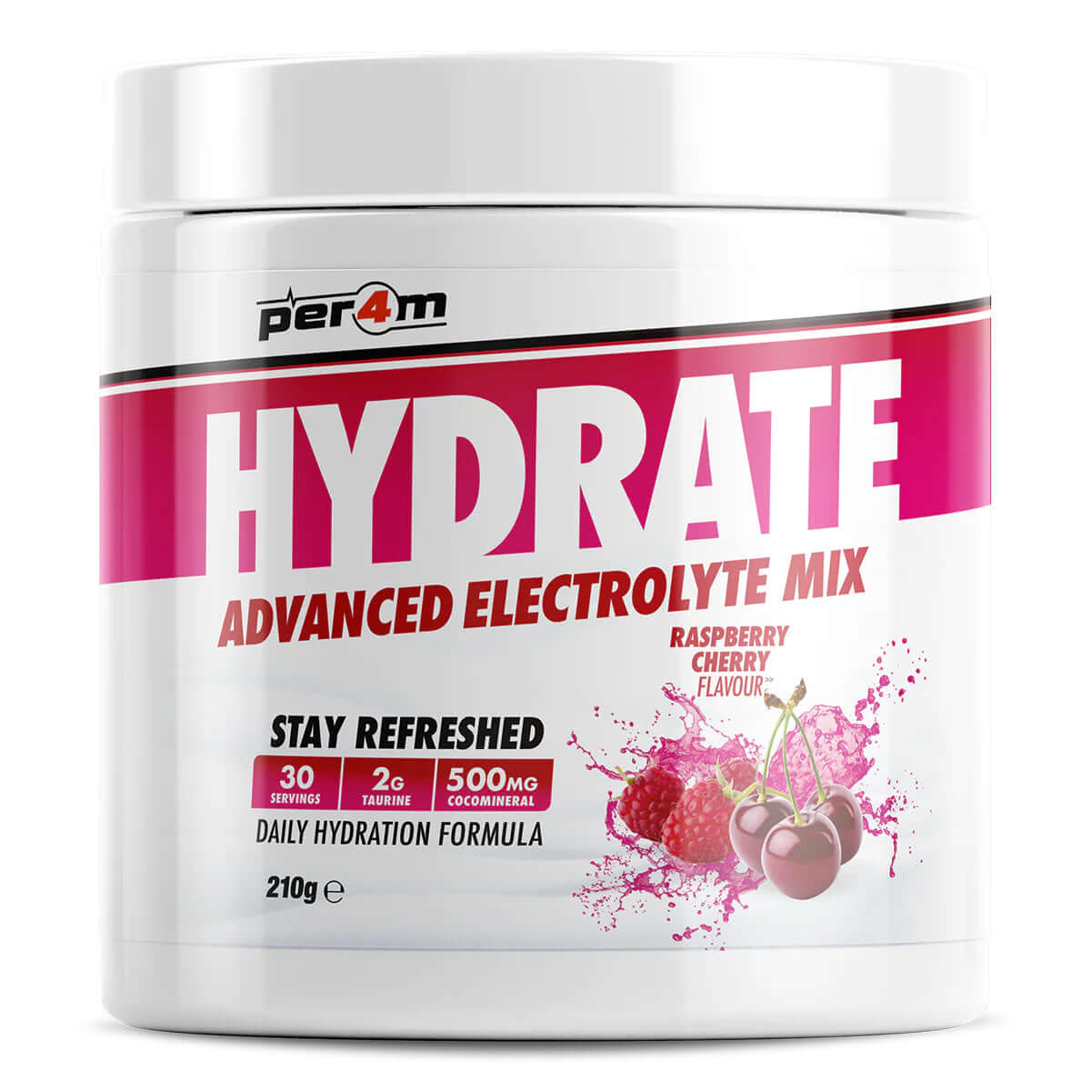 Per4m Hydrate Size: 210g Flavour: Raspberry Cherry