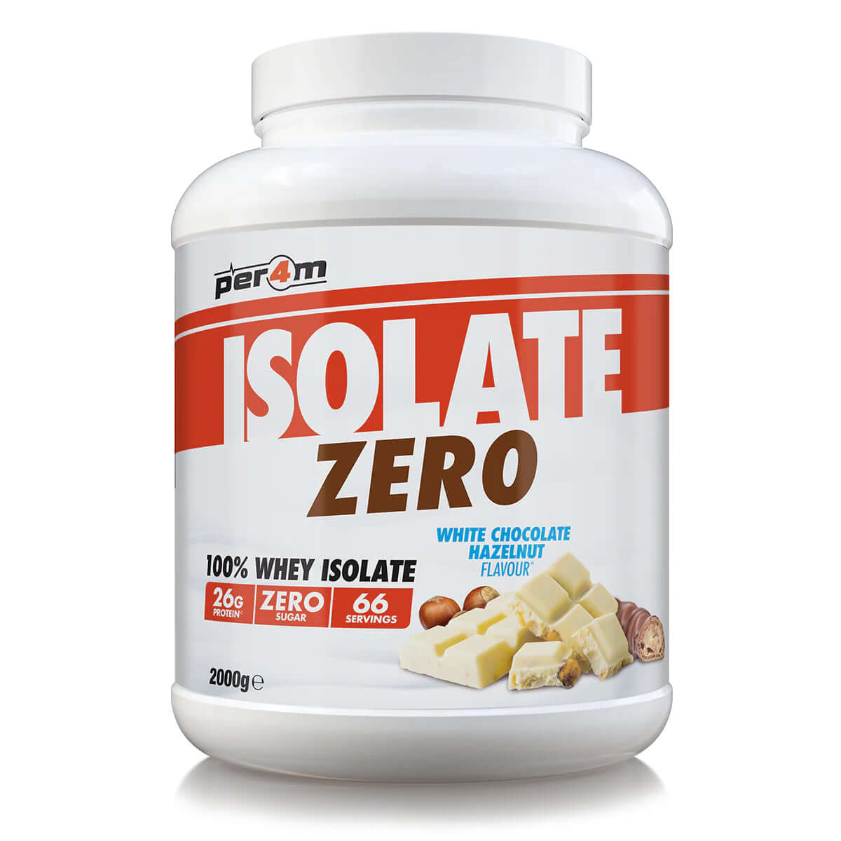 Per4m Isolate Zero Size: 2kg Flavour: White Chocolate Hazelnut