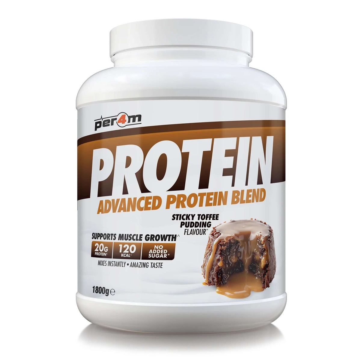 Per4m Advanced Protein Blend Size: 1.8kg Flavour: Sticky Toffee Pudding
