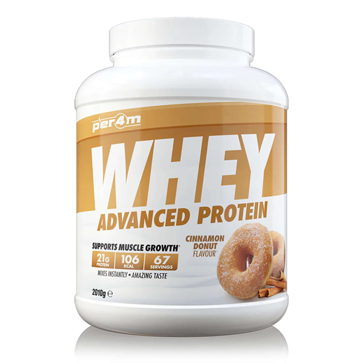 Per4m Whey Protein Size: 2.01kg Flavour: Cinnamon Donut