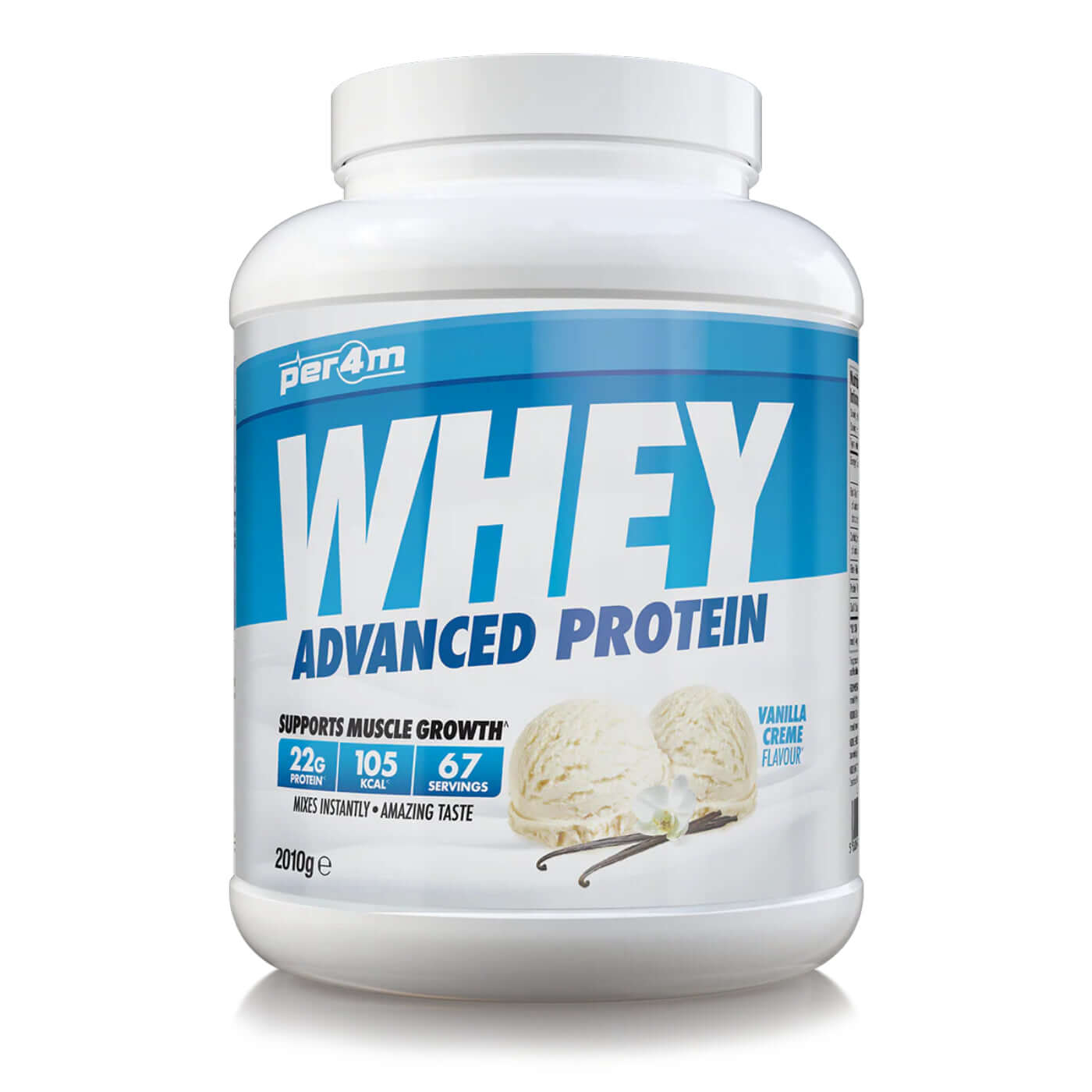 Per4m Whey Protein Size: 2.01kg Flavour: Vanilla Creme