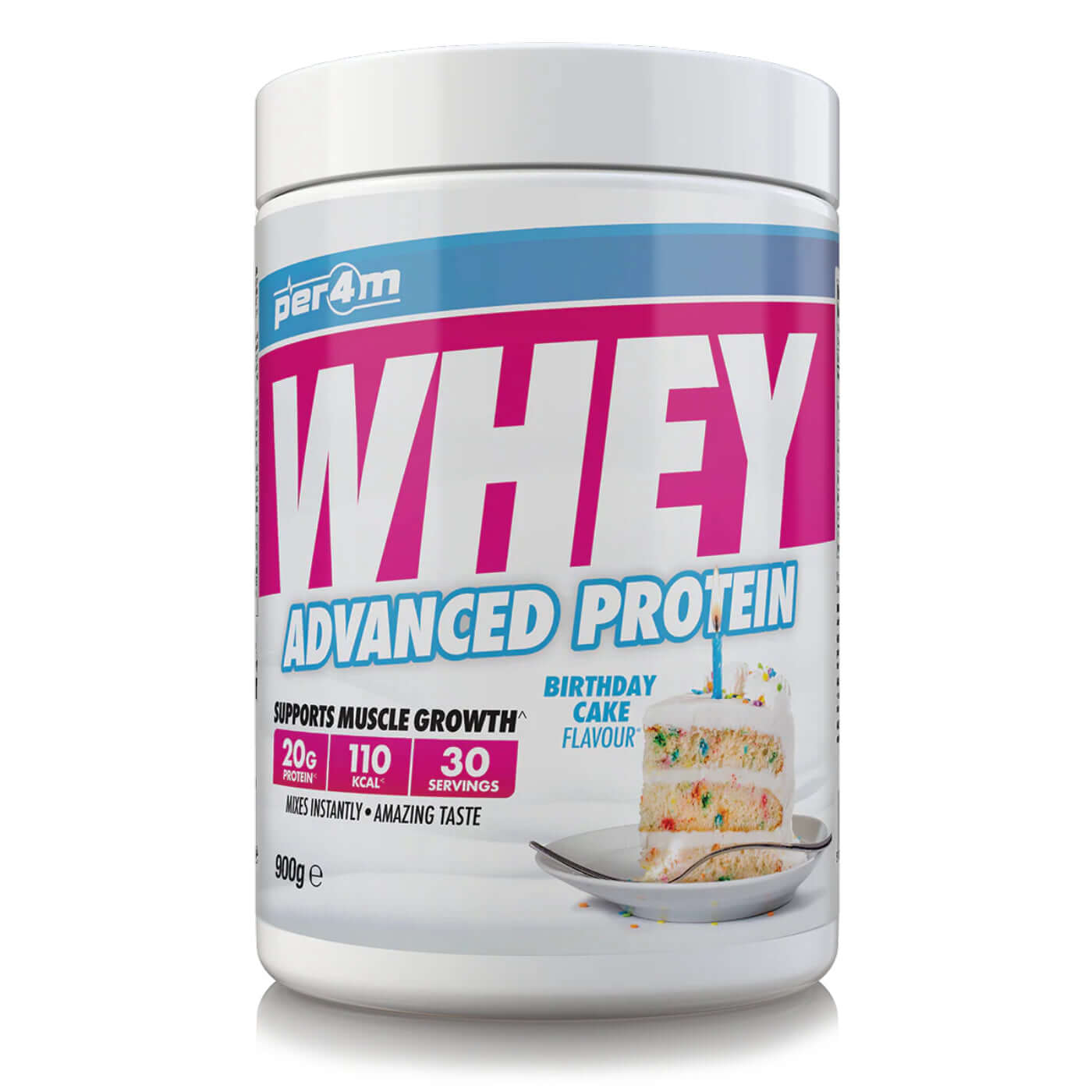 Per4m Whey Protein Size: 900g Flavour: Birthday Cake