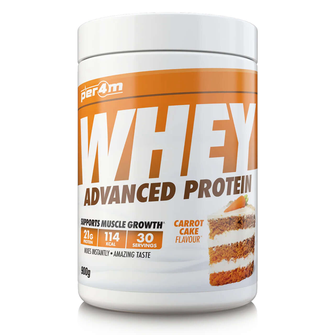 Per4m Whey Protein Size: 900g Flavour: Carrot Cake