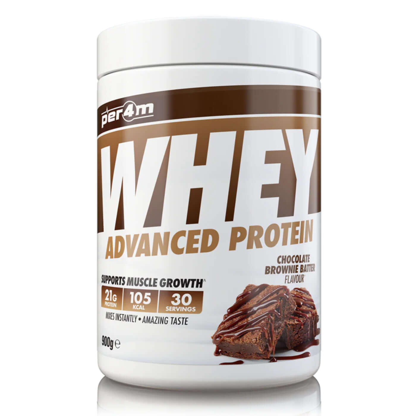 Per4m Whey Protein Size: 900g Flavour: Chocolate Brownie Batter