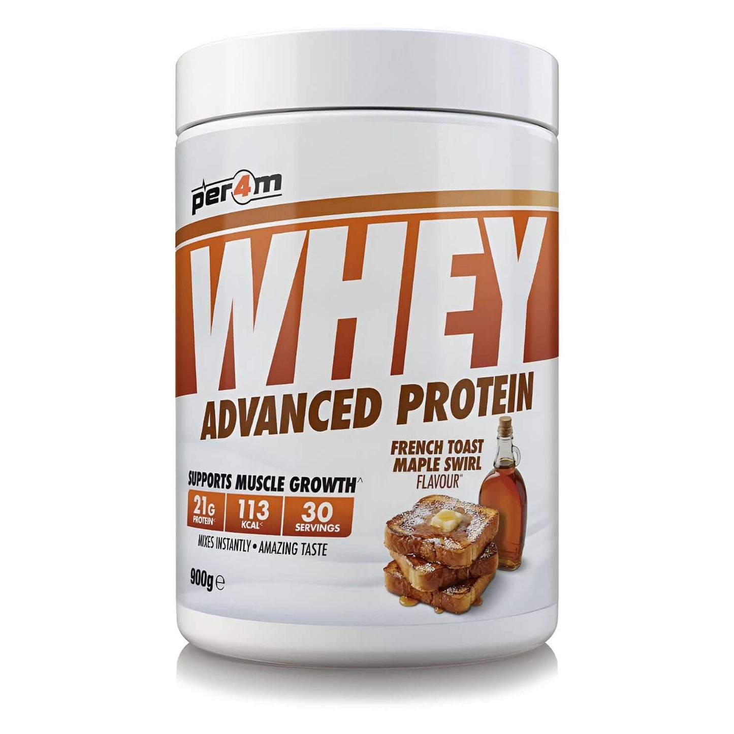Per4m Whey Protein Size: 900g Flavour: French Toast Maple Swirl