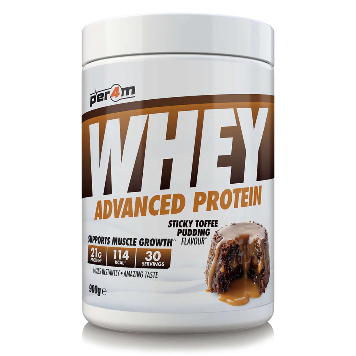 Per4m Whey Protein Size: 900g Flavour: Sticky Toffee Pudding