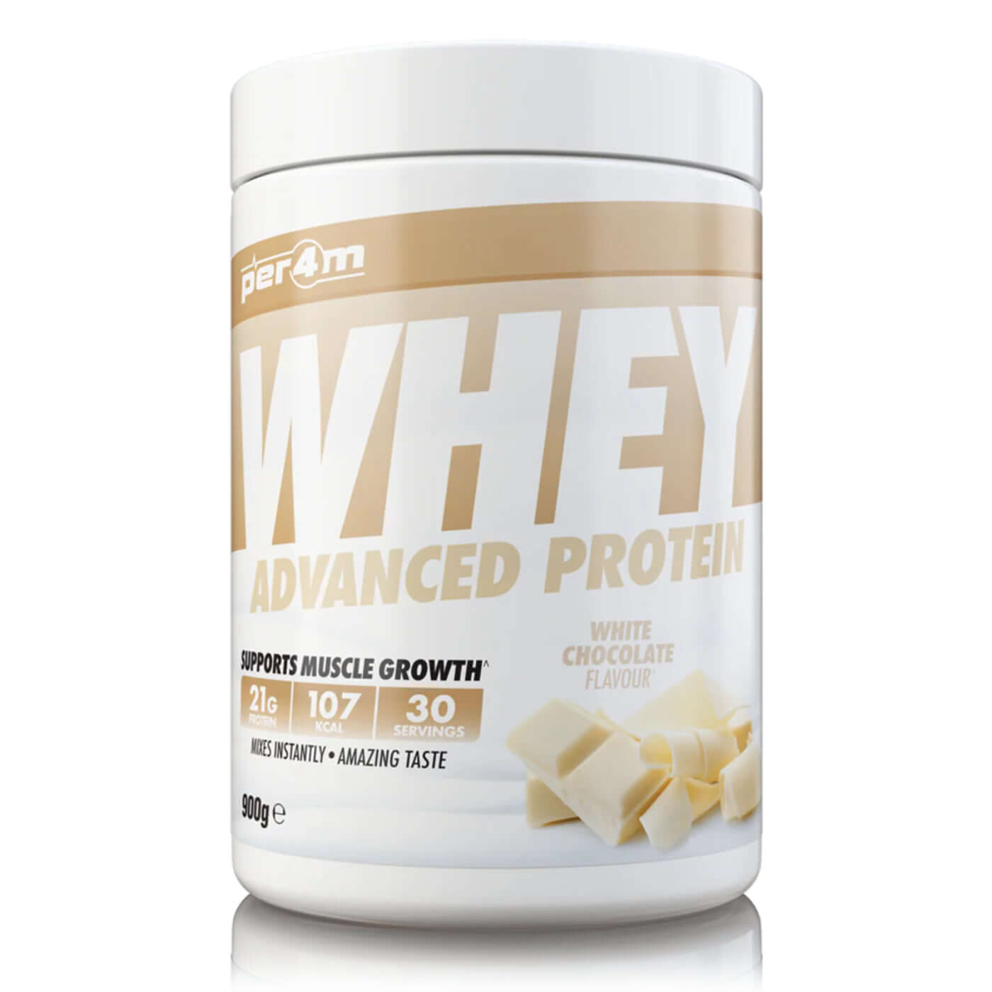 Per4m Whey Protein Size: 900g Flavour: White Chocolate
