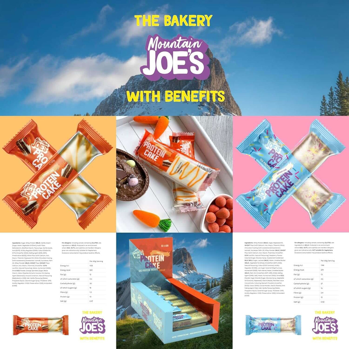 Mountain Joe's Cake Bars Nutrition Facts