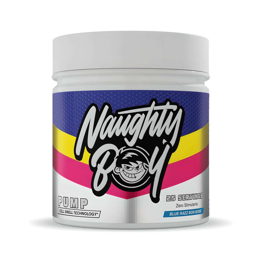 Naughty Boy Pump Size: 400g Flavour: Blue Raspberry