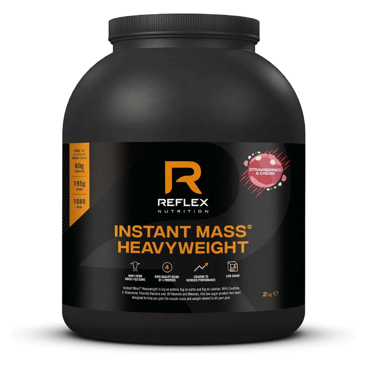 Reflex Instant Mass Size: 2kg Flavour: Strawberries & Cream