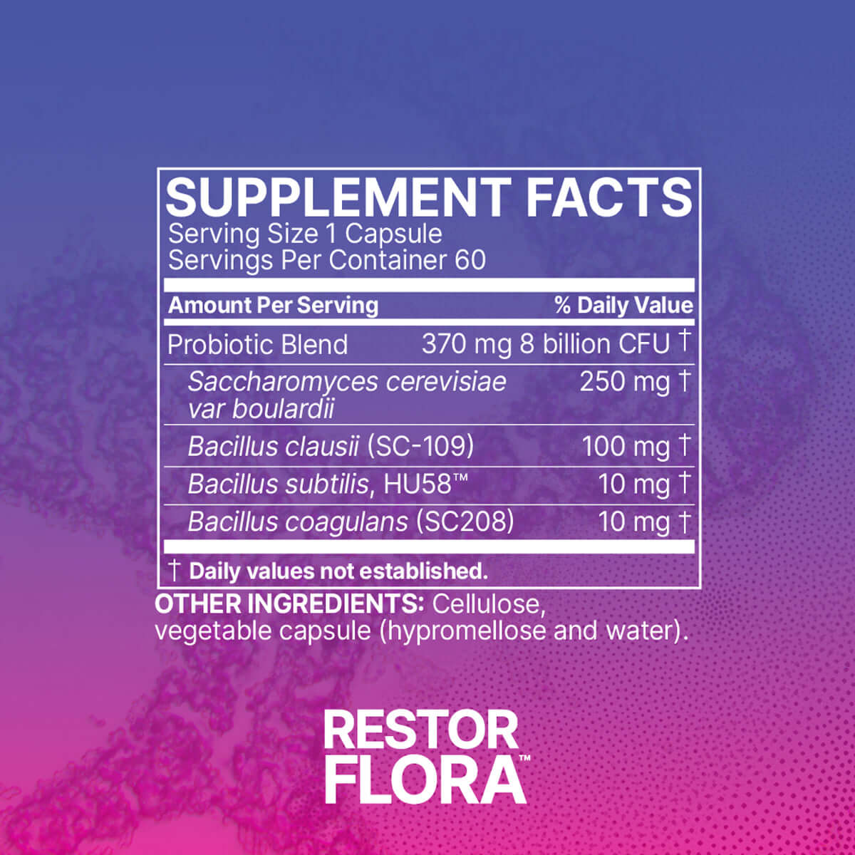 Microbiome Labs Restorflora Nutrition Facts