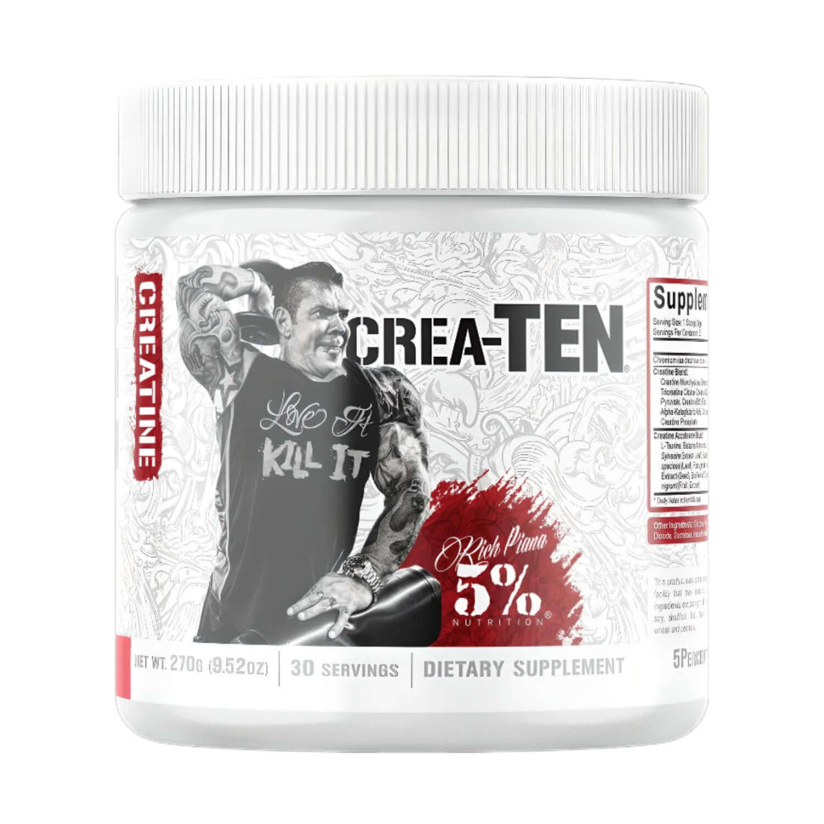 Rich Piana 5% Nutrition Crea Ten Size: 25 Svgs Flavour: Fruit Punch