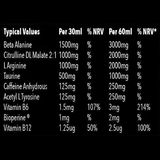 Shook Energy Shots Nutrition Facts