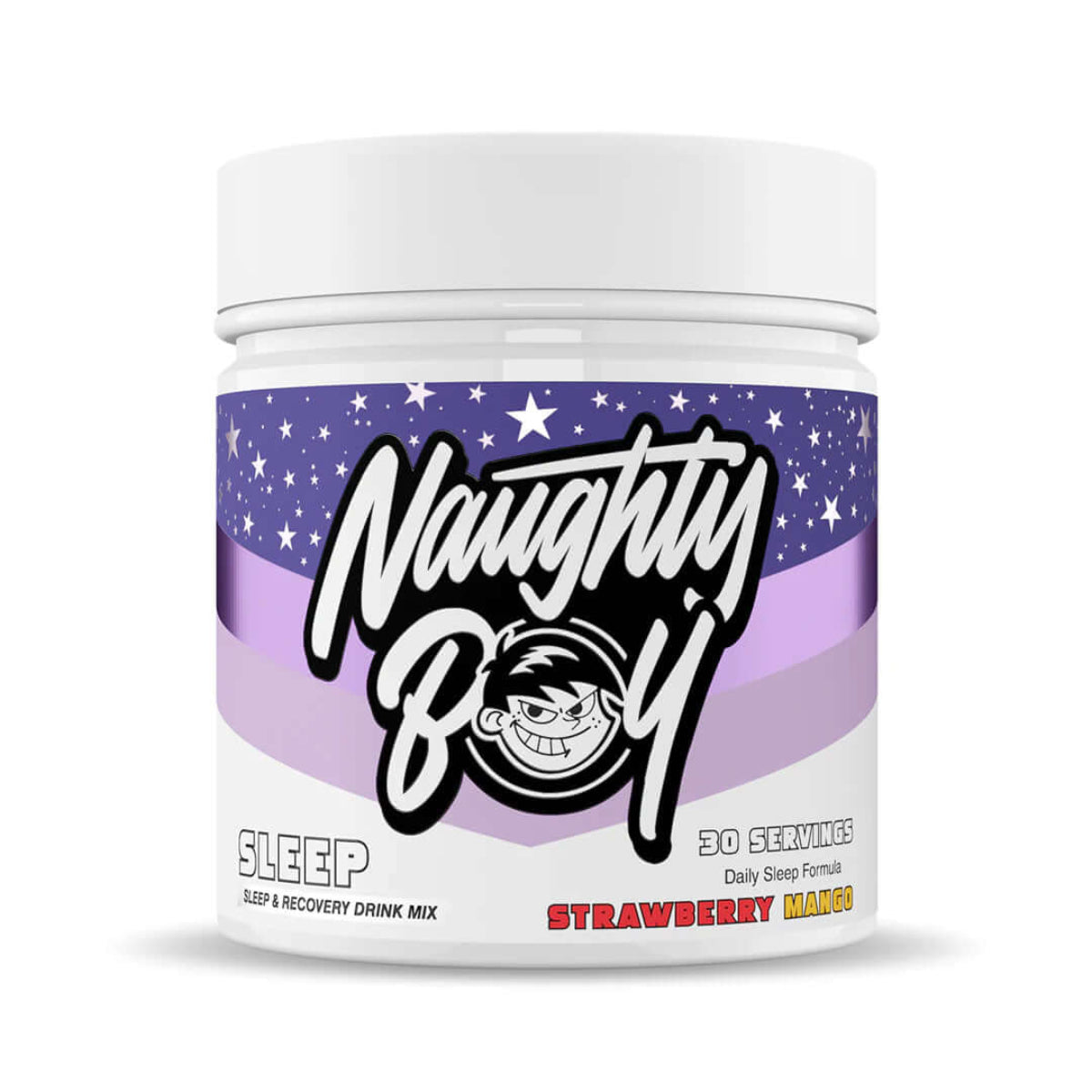 Naughty Boy Sleep Strawberry Mango sleep & recovery drink mix, 30 servings.
