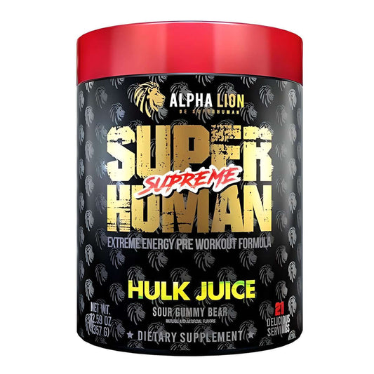 Alpha Lion SuperHuman Supreme Size: 21 Servings Flavour: Hulk Juice