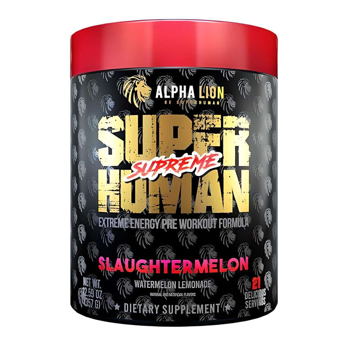 Alpha Lion SuperHuman Supreme Size: 21 Servings Flavour: Slaughtermelon