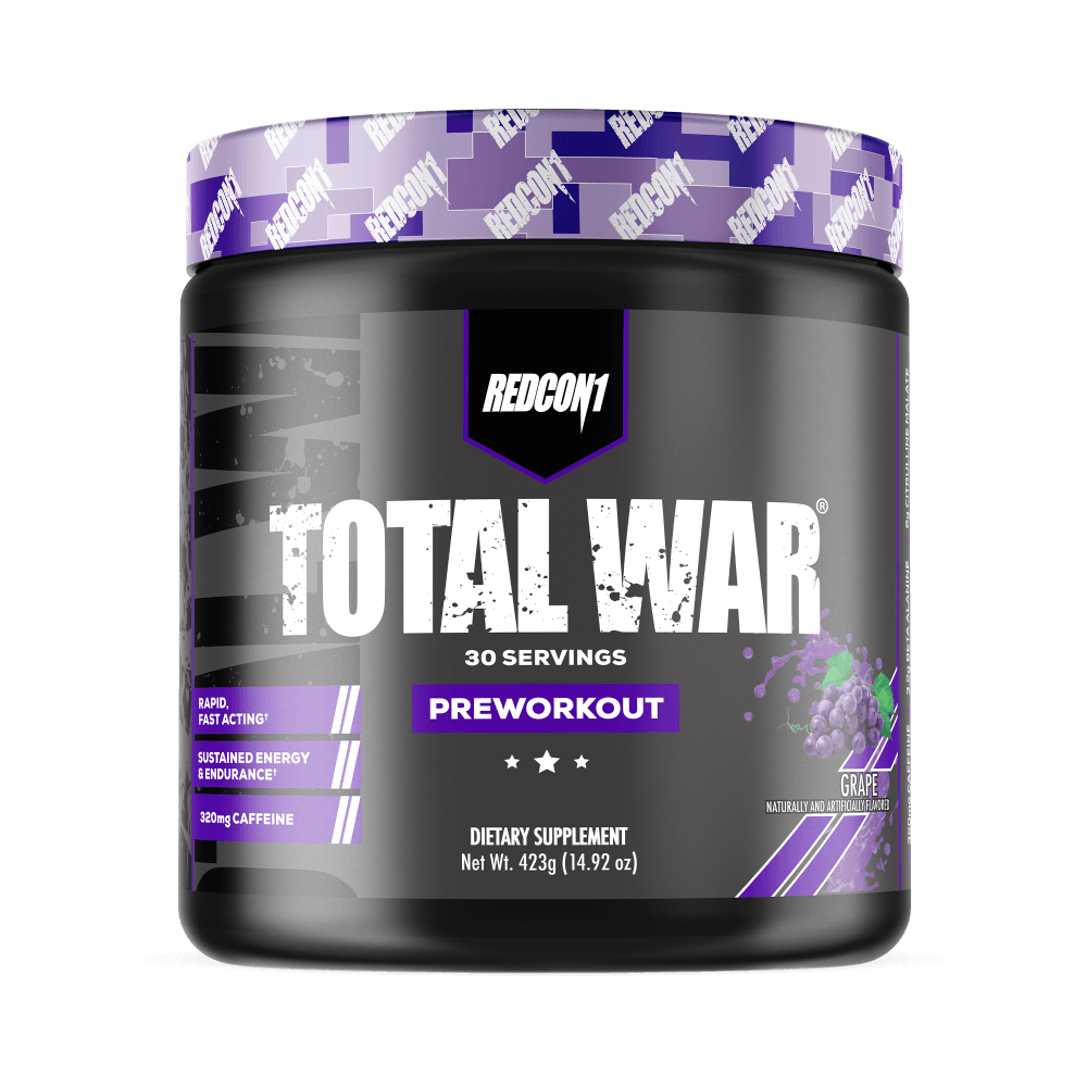 Redcon1 Total War Pre Workout Supplement Size: 30 Svgs Flavour: Strawberry Kiwi