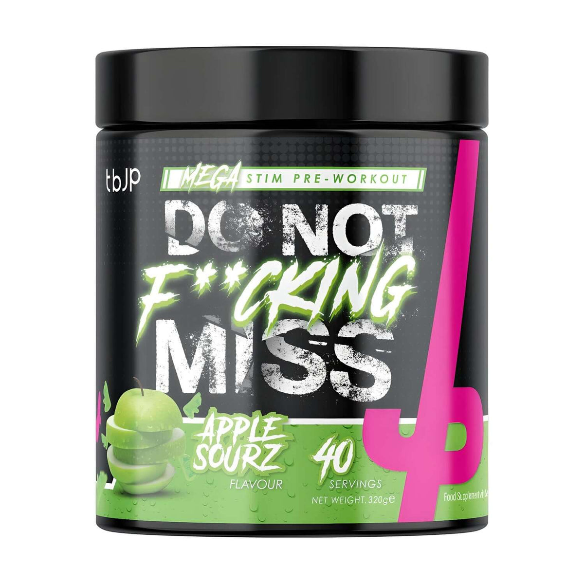 Trained By JP DNFM Size: 40 Svgs Flavour: Apple Sourz