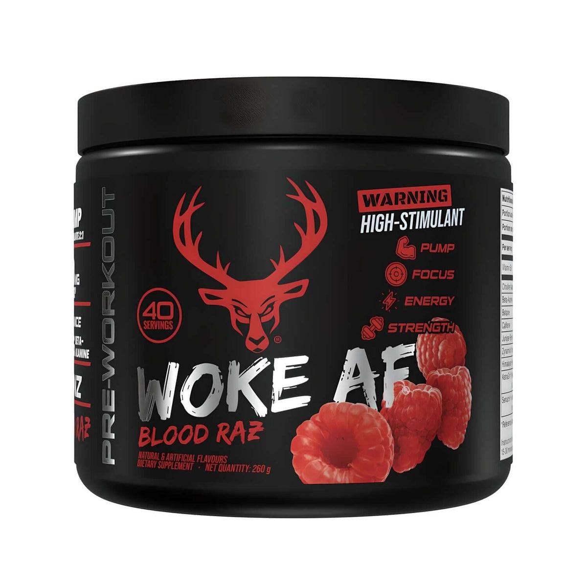 Bucked Up Woke AF Size: 40 Svgs Flavour: Blood Raz