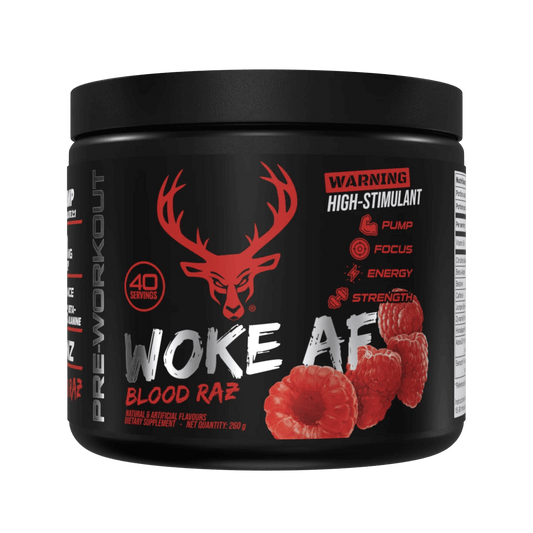 Bucked Up Woke AF Pre-Workout Gym Supplement Size: 40 Svgs Flavour: Blood Raz