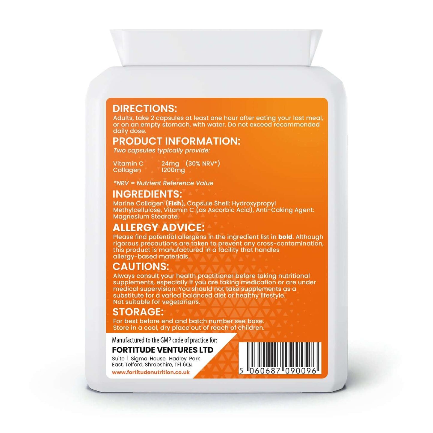 Fortitude Nutrition Marine Collagen Rear