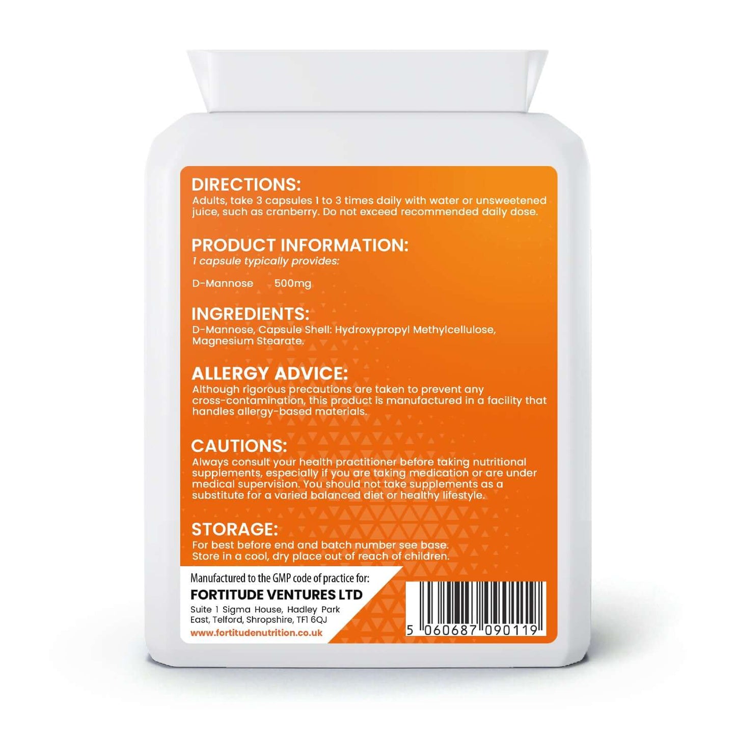 Fortitude Nutrition D-Mannose Rear