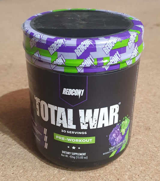 Redcon1 Total War Sour Gummy - Damaged: Cracked Lid