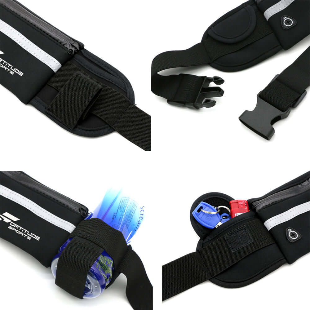 Fortitude Sports Waterproof Running Belt Black