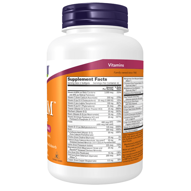 NOW Foods Adam Multi-Vitamin Softgels