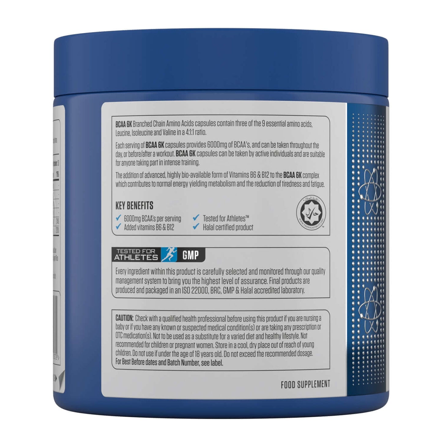 Applied Nutrition BCAA 6K Label