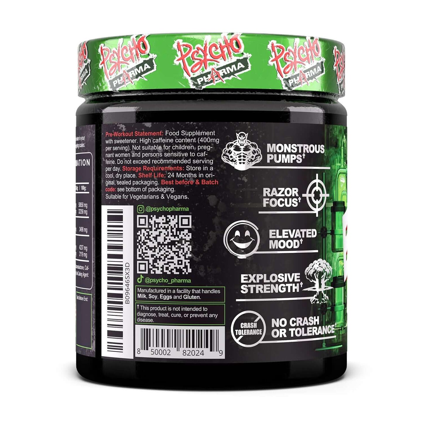 Psycho Pharma Edge Of Insanity Pre Workout Label