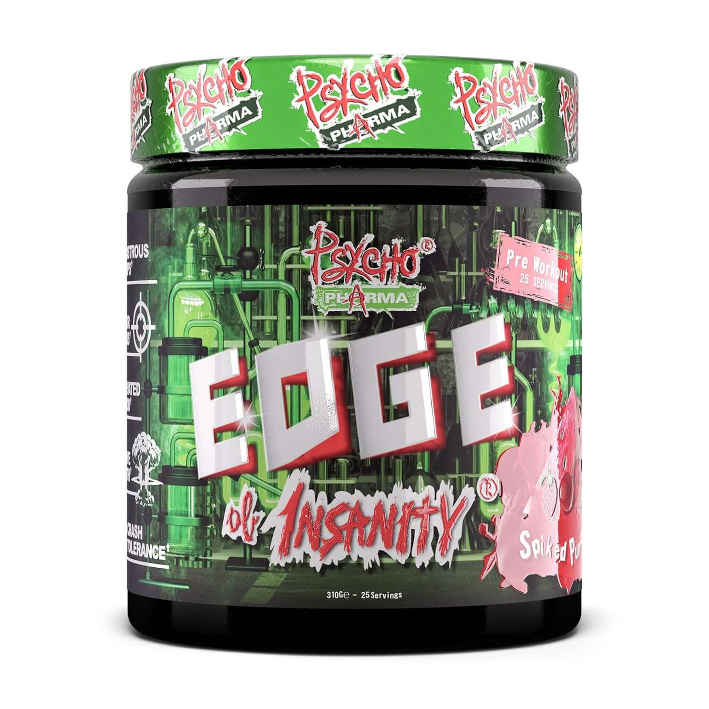 Psycho Pharma Edge Of Insanity Pre Workout Size: 25 Svgs Flavour: Spiked Punch