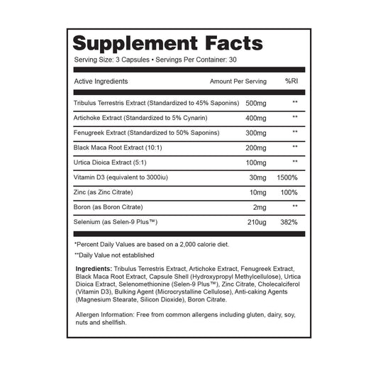 Gaspari Viradex XT Nutrition Facts
