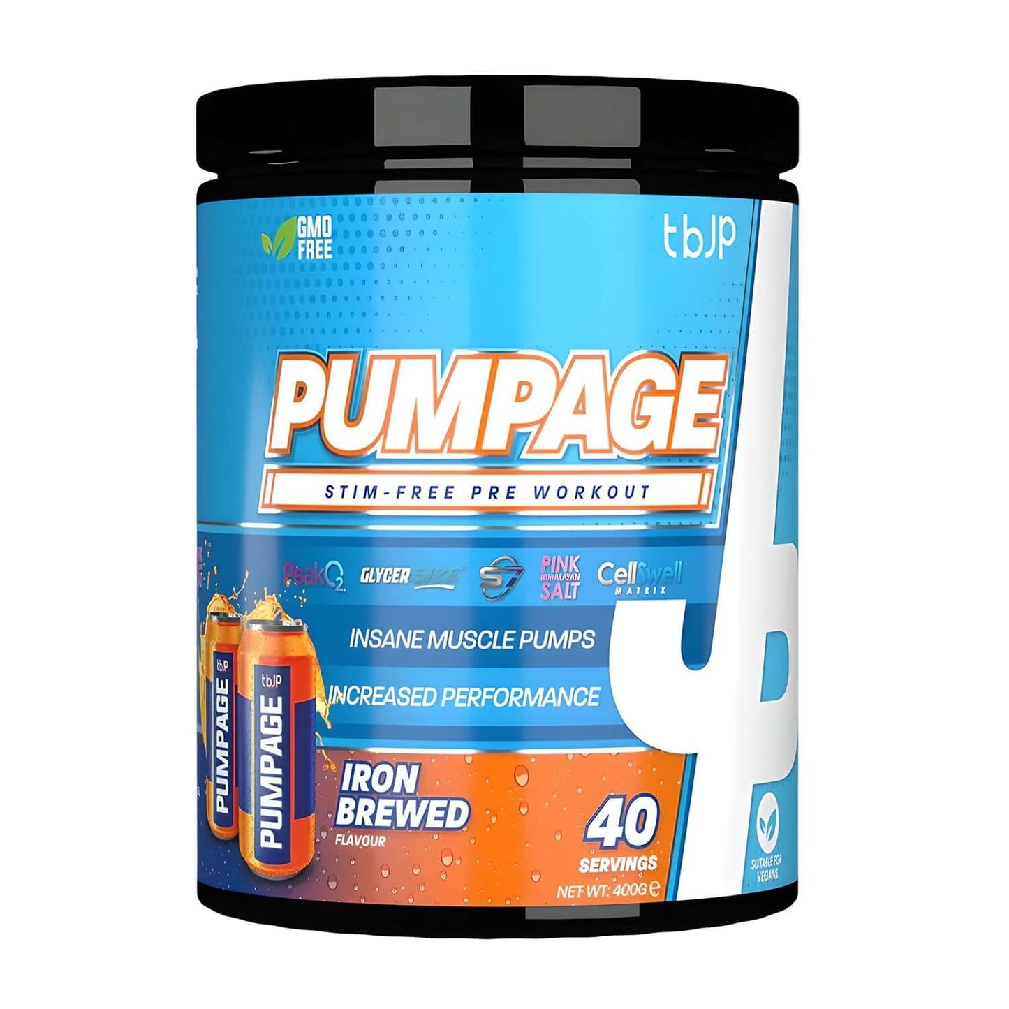 Trained By JP Pumpage Size: 40 Svgs Flavour: Blue Slushy