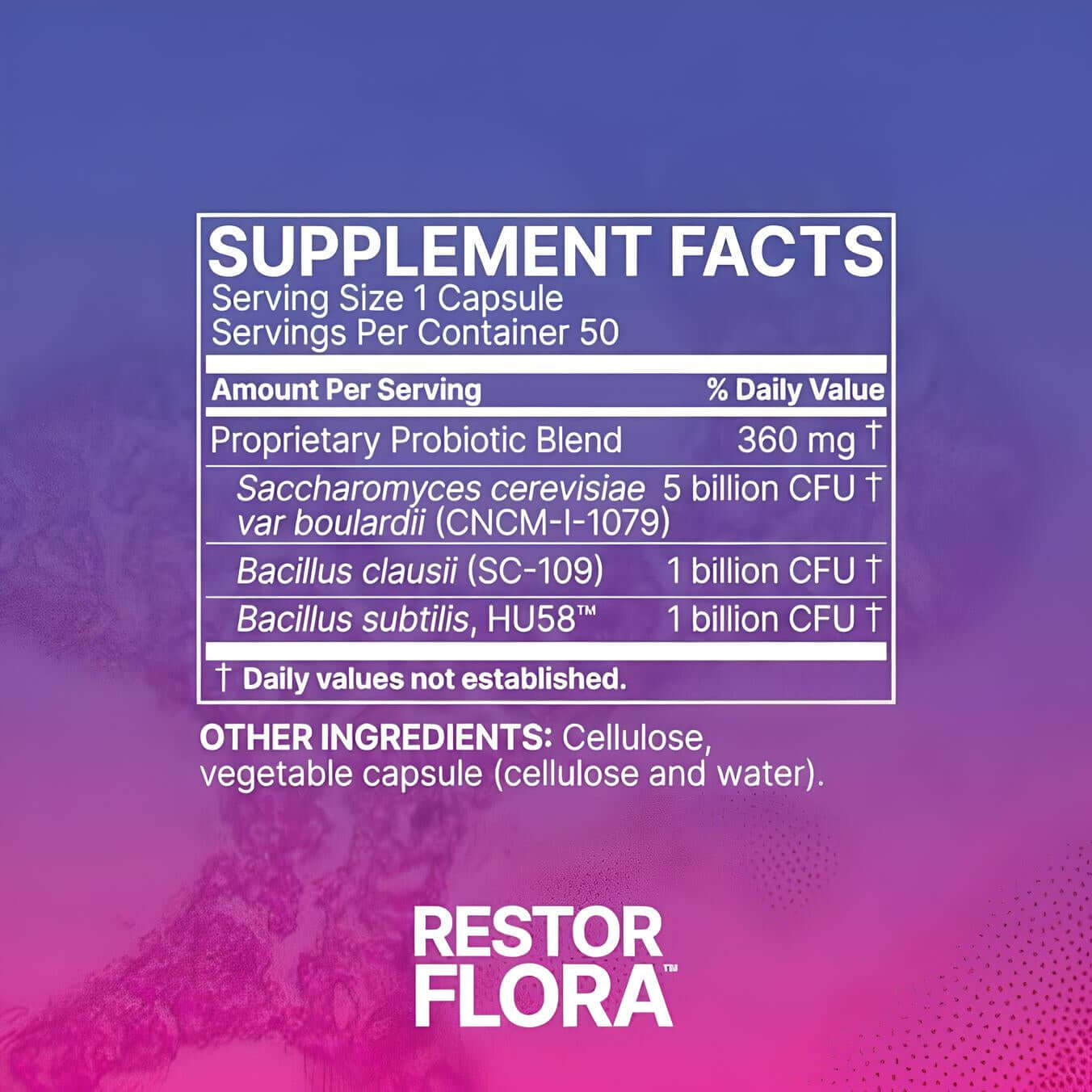 Microbiome Labs Restorflora Nutrition Facts