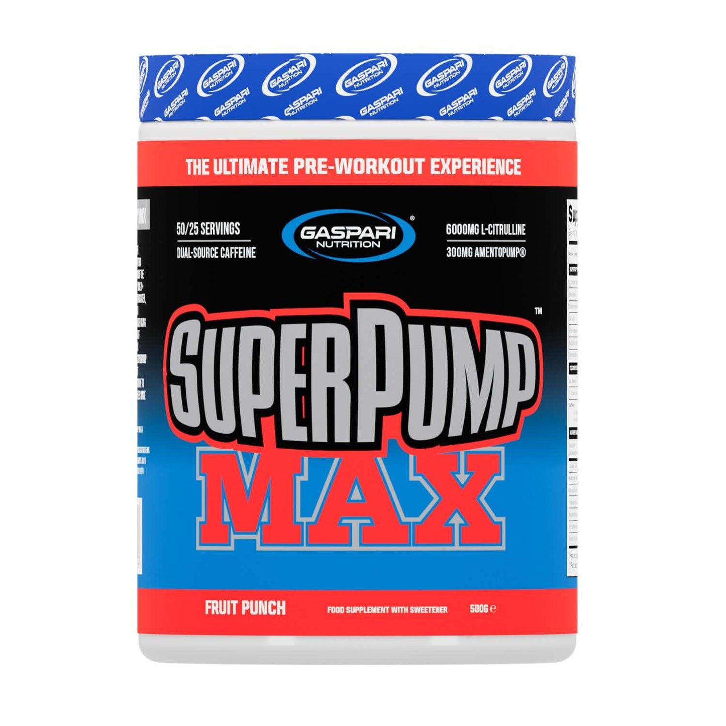 Gaspari Superpump Max Size: 25/50 Svgs Flavour: Fruit Punch