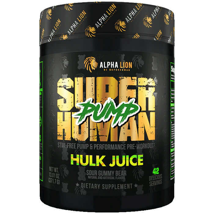 Alpha Lion SuperHuman Pump Size: 42 Servings Flavour: Hulk Juice