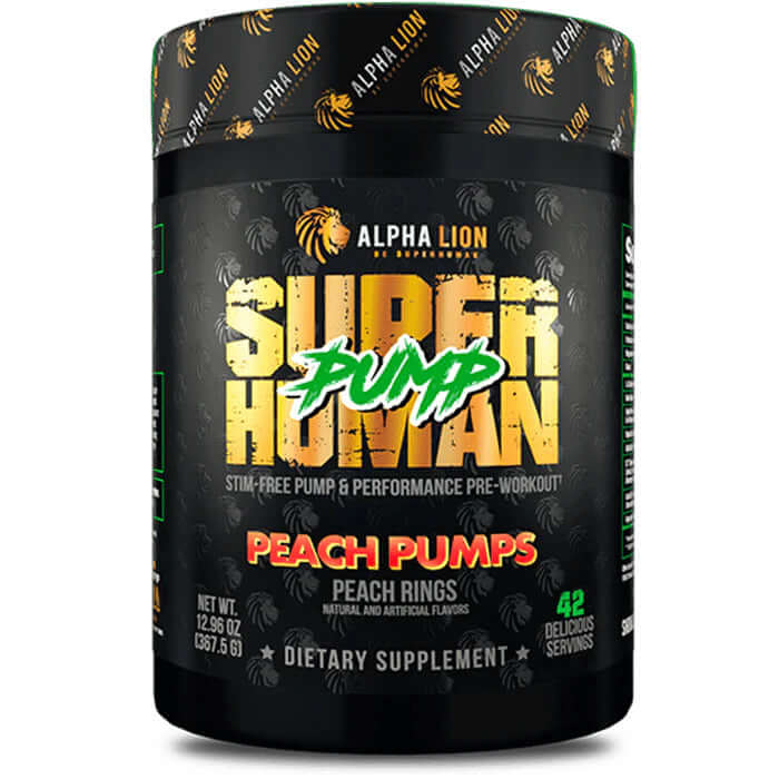 Alpha Lion SuperHuman Pump Size: 42 Servings Flavour: Peach Pumps