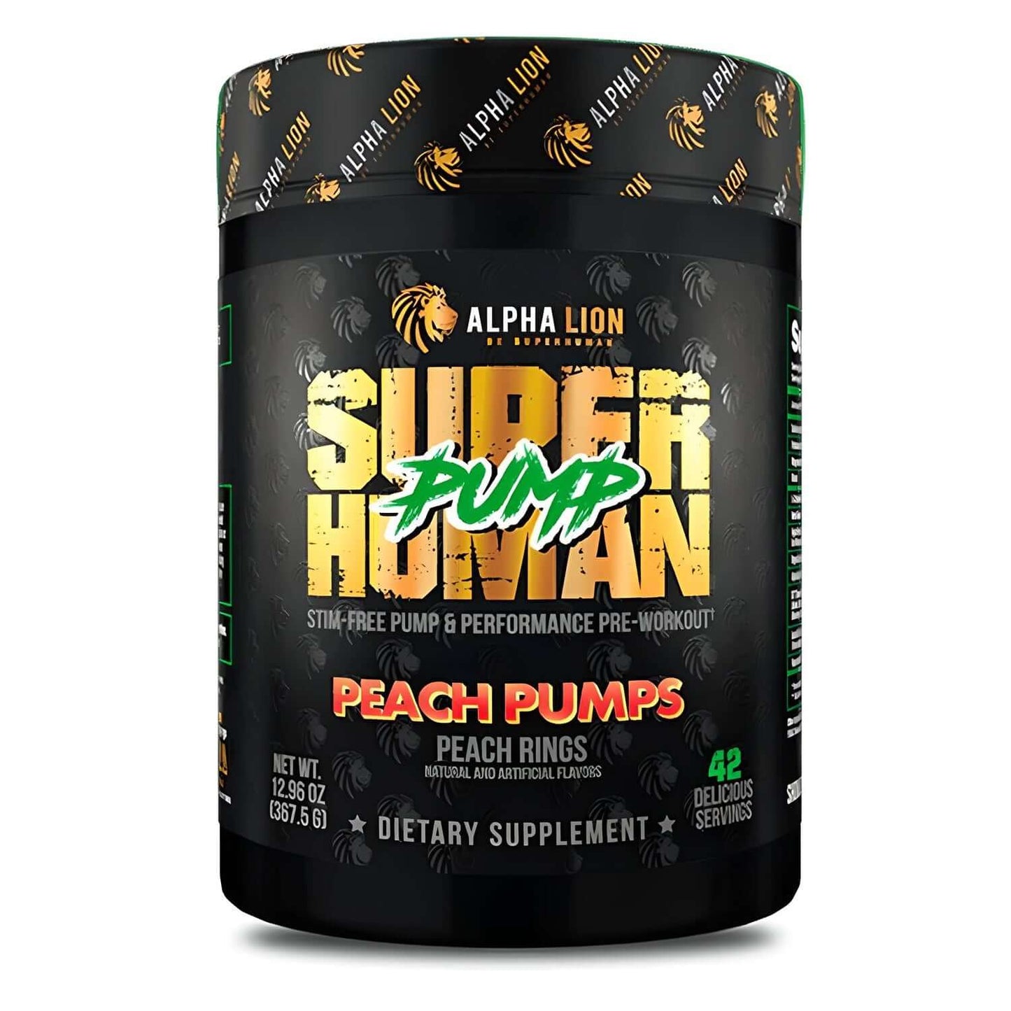Alpha Lion SuperHuman Pump Size: 42 Servings Flavour: Peach Pumps