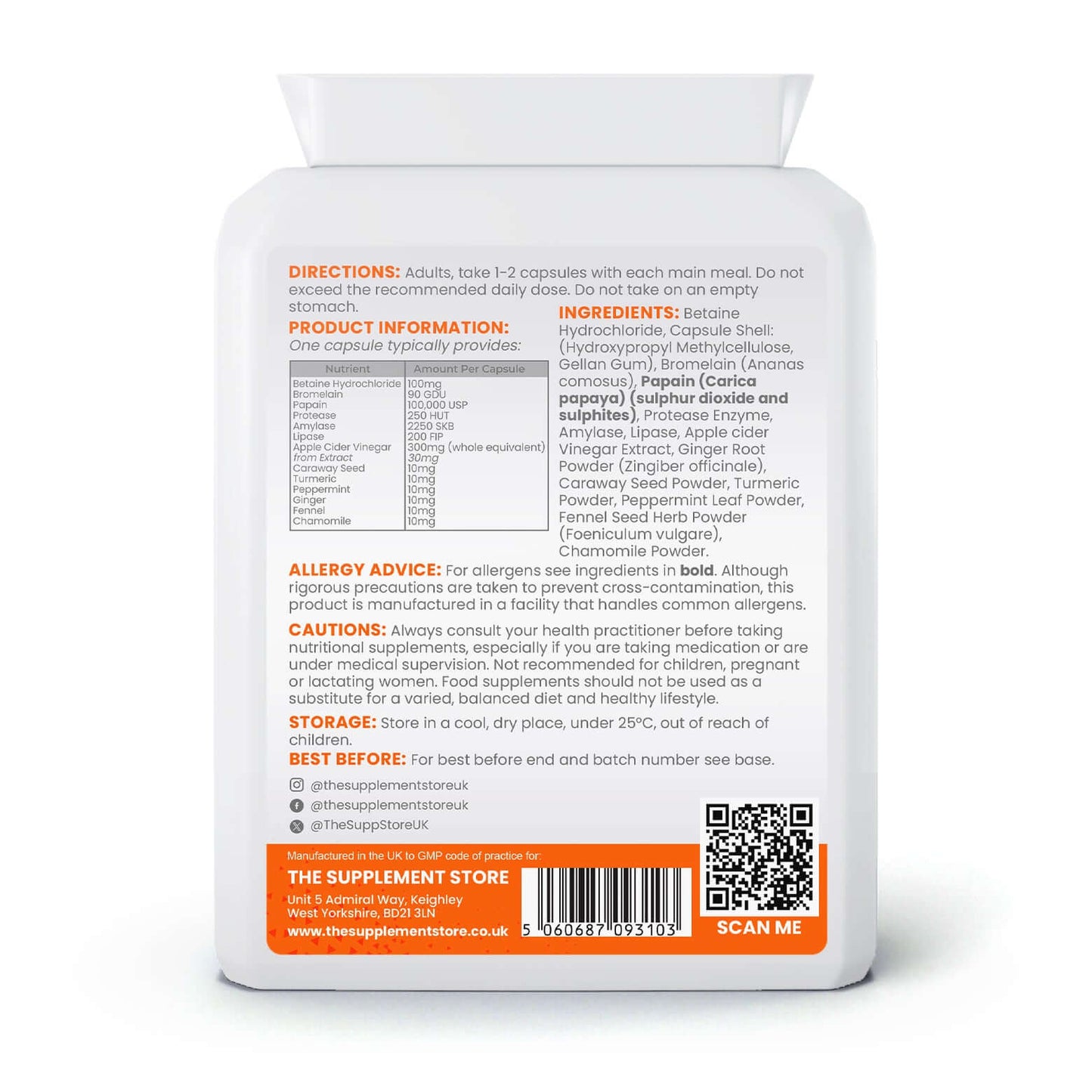 The Supplement Store Digestive Enzyme Complex Size: 90 Capsules