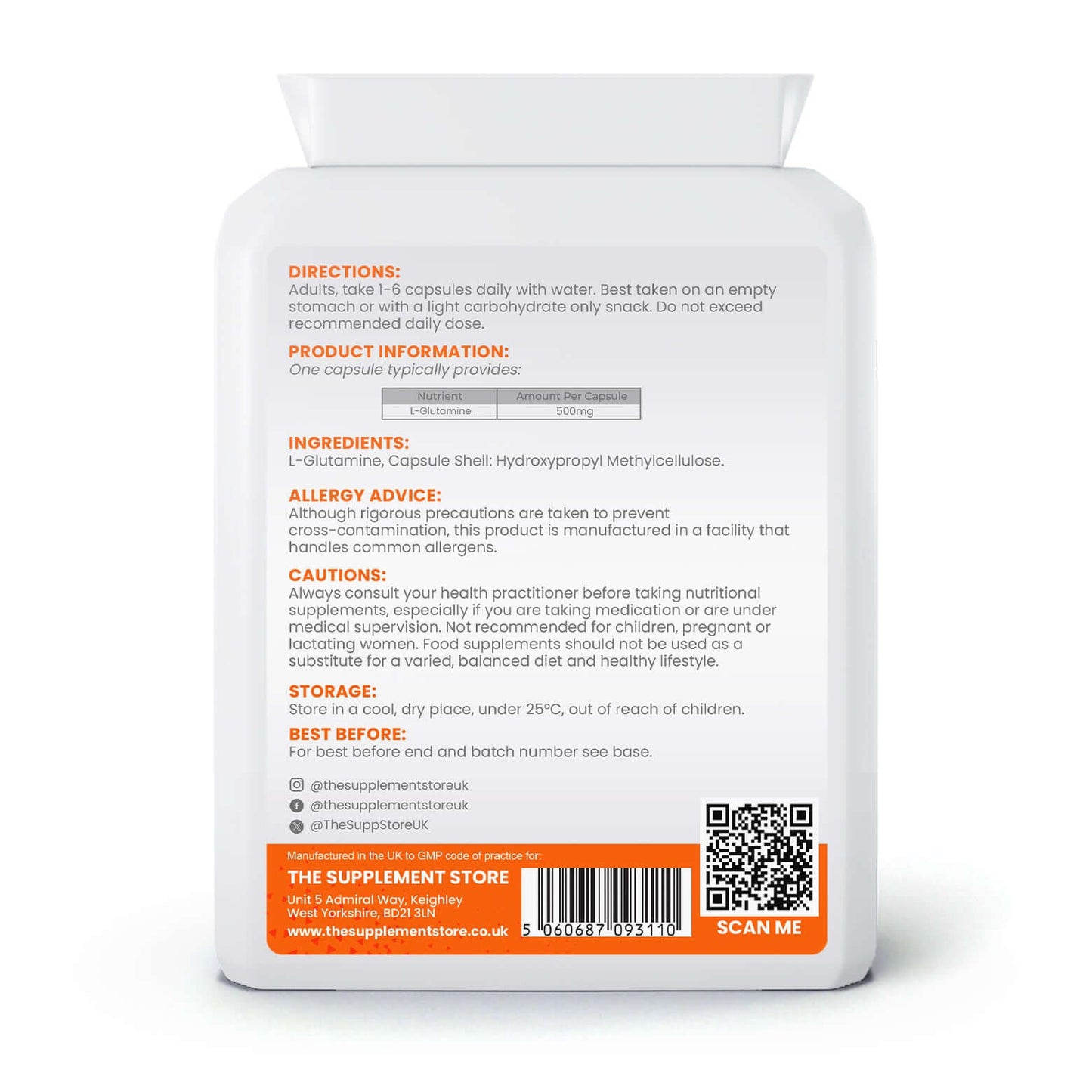 The Supplement Store L Glutamine Capsules Size: 90 Capsules
