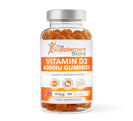 The Supplement Store Vitamin D3 4000iu Gummies Size: 60 Gummies Flavour: Orange