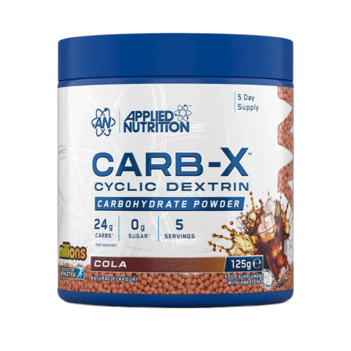 Applied Nutrition Carb-X Size: 125g Sample Tub Flavour: Cola Millions