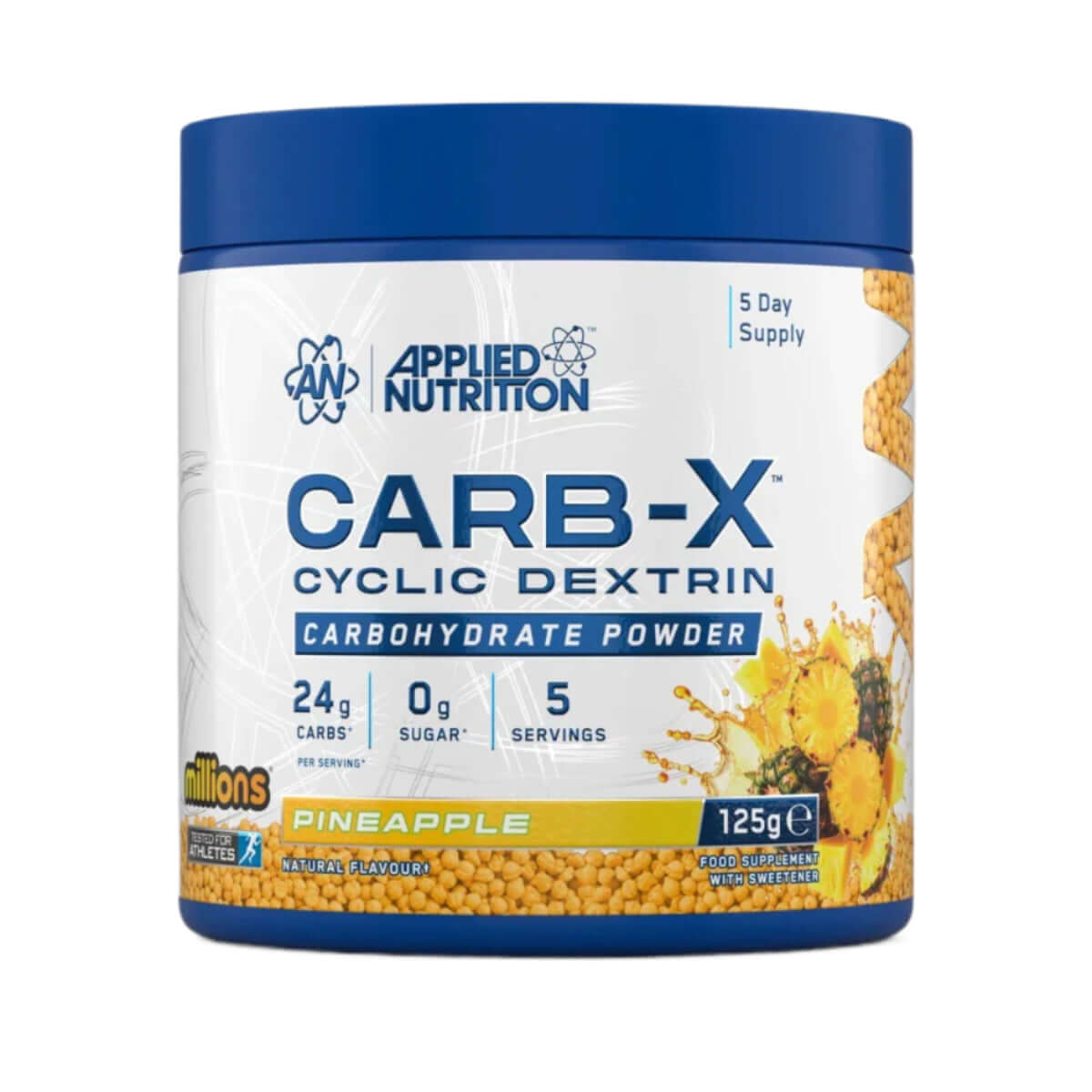 Applied Nutrition Carb-X Size: 125g Sample Tub Flavour: Pineapple Millions
