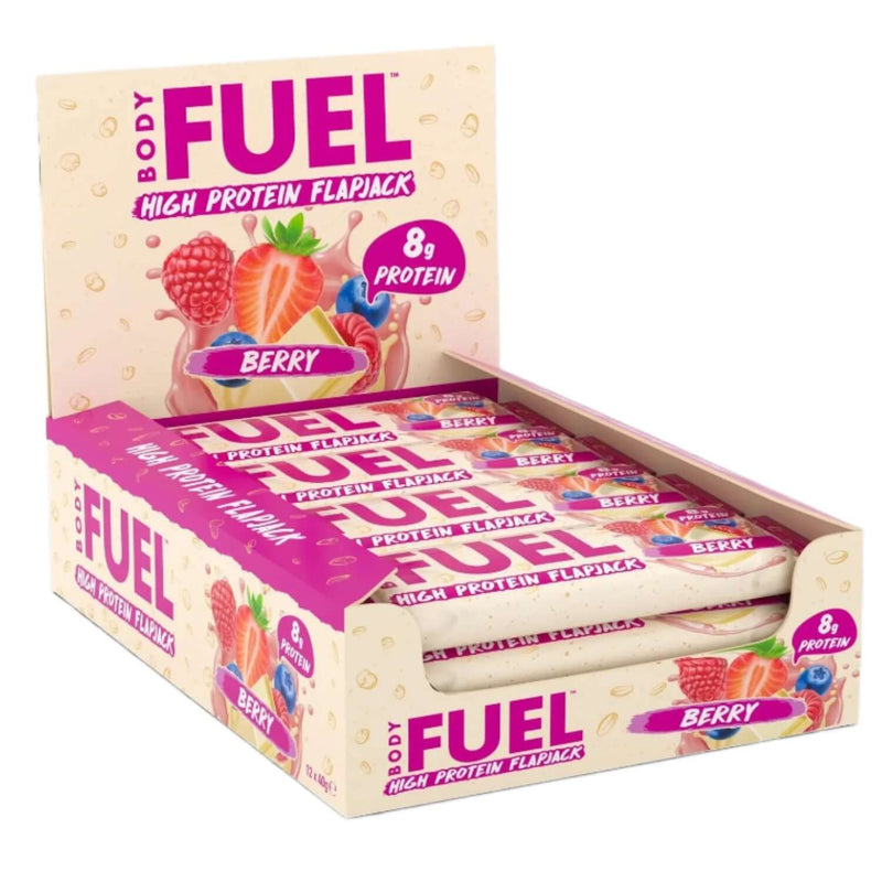 Applied Nutrition Body Fuel High Protein Flapjacks Size: 12 x 40g Flavour: Berry