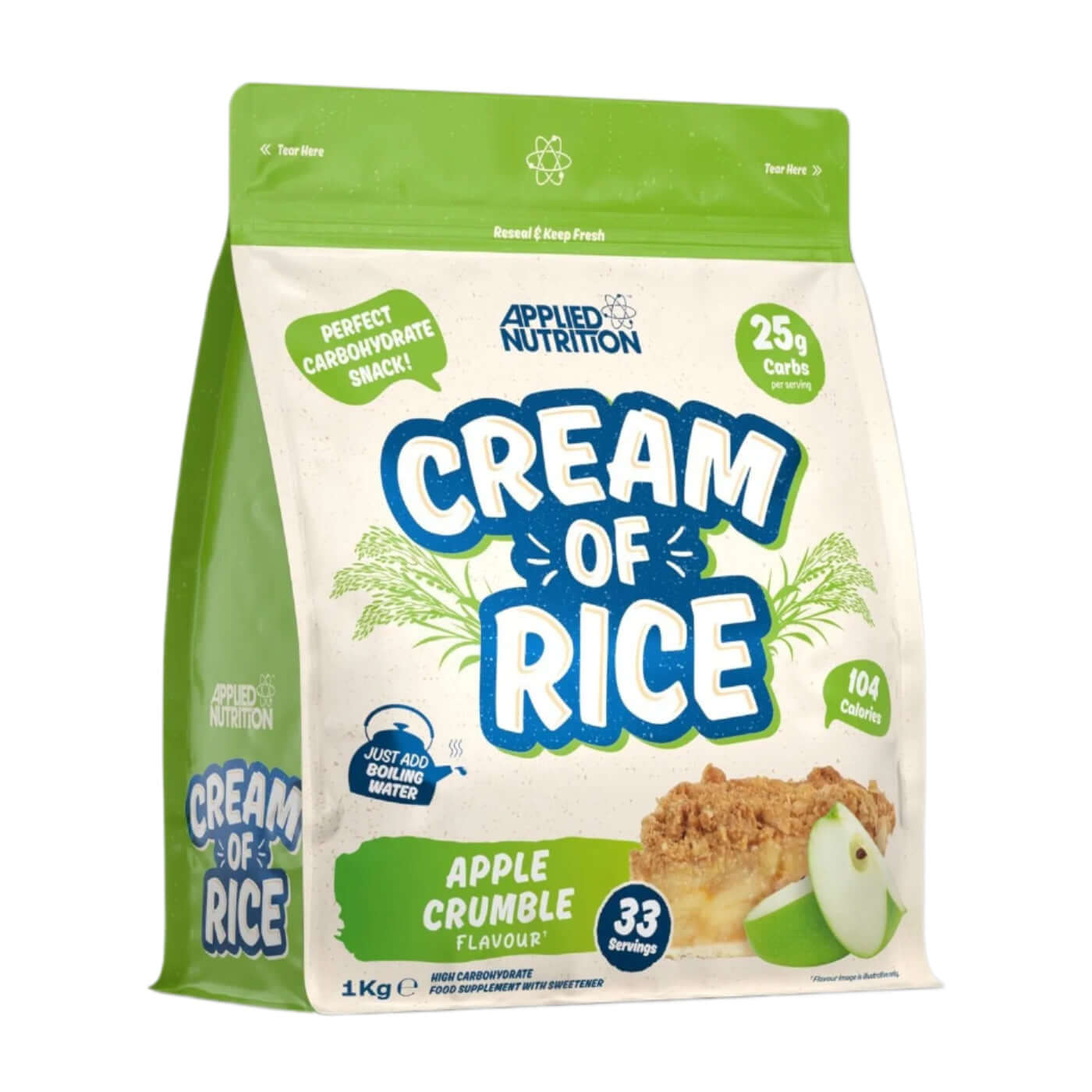 Applied Nutrition Cream of Rice Size: 1kg Flavour: Apple Crumble