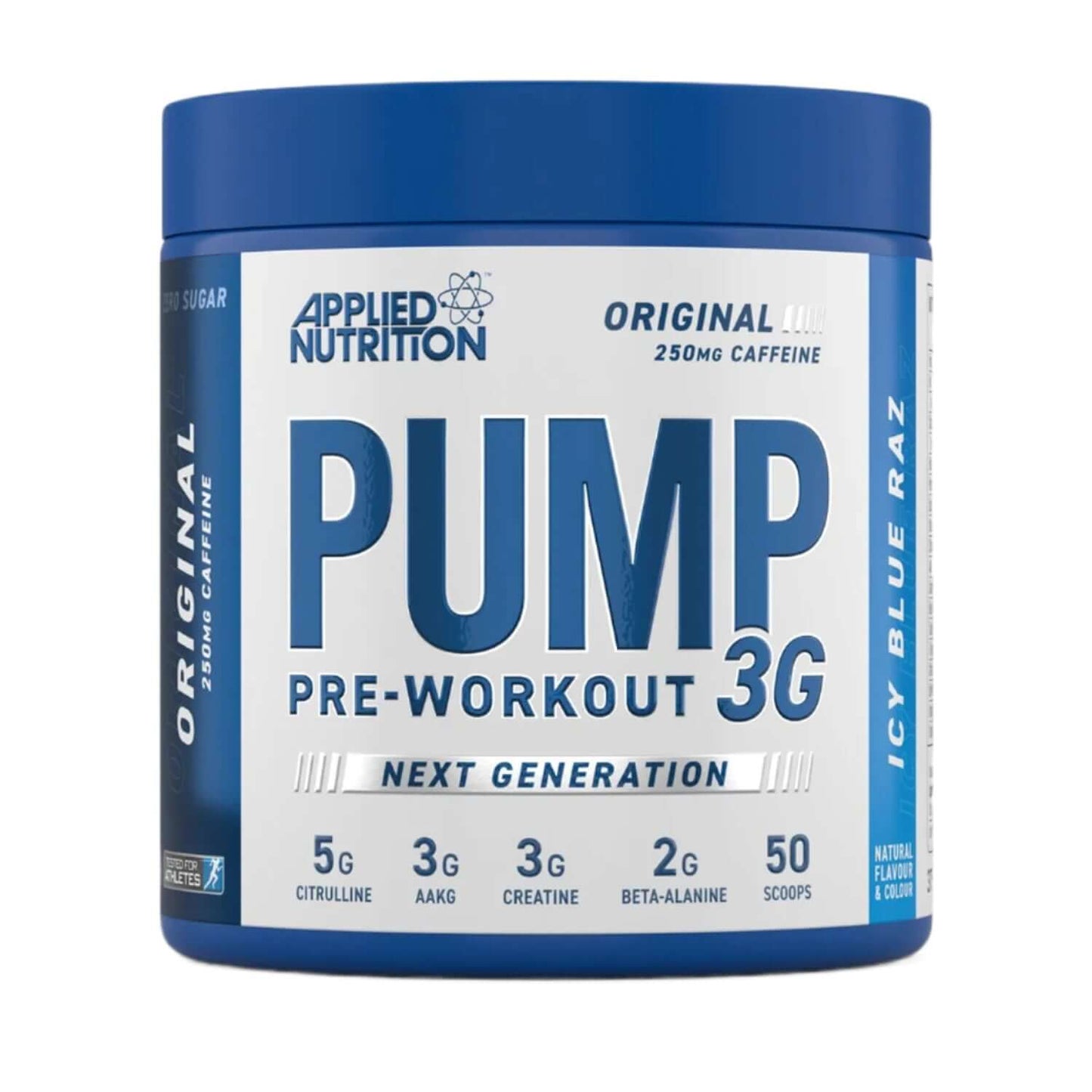 Applied Nutrition Pump 3G Pre Workout (with Caffeine) Size: 25 Svgs Flavour: Icy Blue Raz